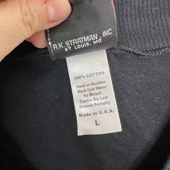 Harley Davidson Retro V-Neck Biker Long Sleeve Tee T-Shirt Black Gold Large - Picture 7 of 7